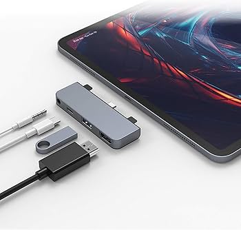 Amazon.com: HyperDrive iPad Pro USB C Hub — 4-in-1 USBC Hub w